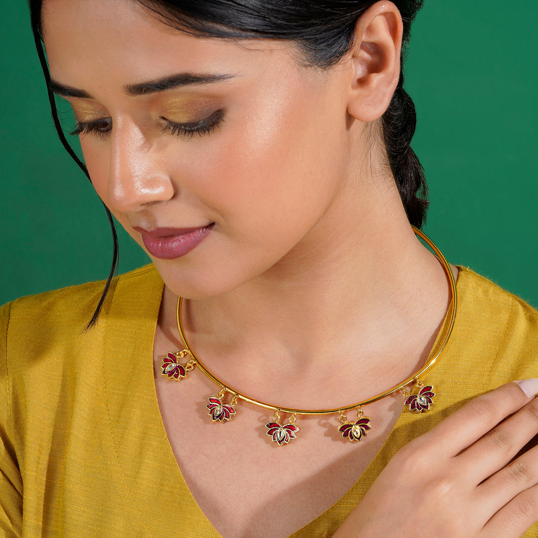 Feeling Jhakaas Maroon Necklace