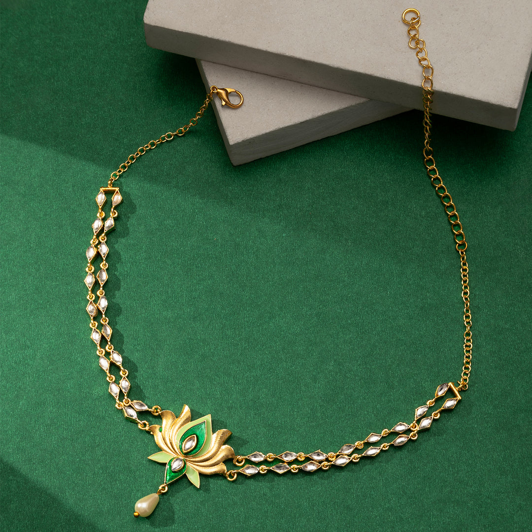 Horn Ok Please Green Truck Art Necklace