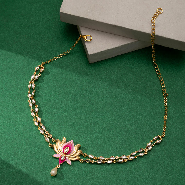 Horn Ok Please Fuschia Pink Truck Art Necklace