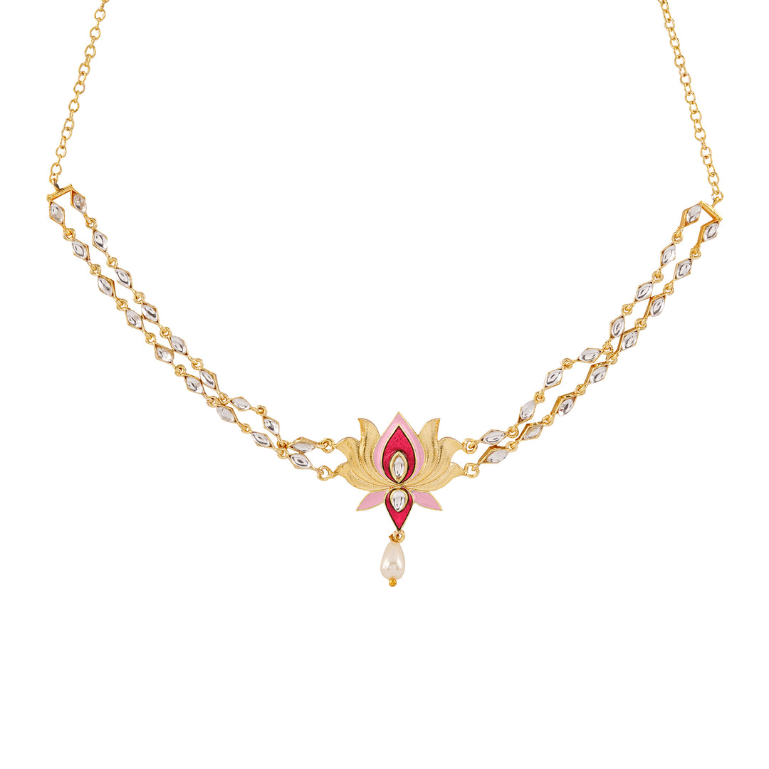 Horn Ok Please Fuschia Pink Truck Art Necklace