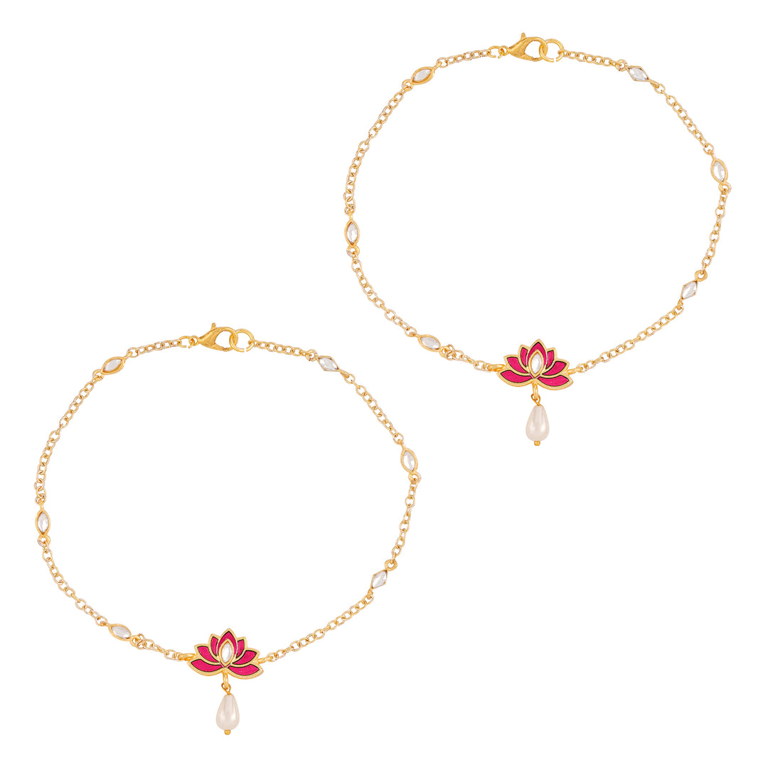 Kaliyon ka Chaman Fuschia Pink Truck Art Anklet