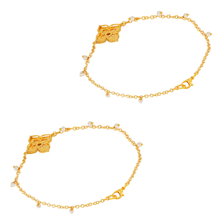 Desi-Kudi Maroon Anklet