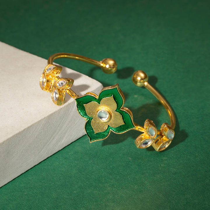 Too Phoolsome Green Bracelet