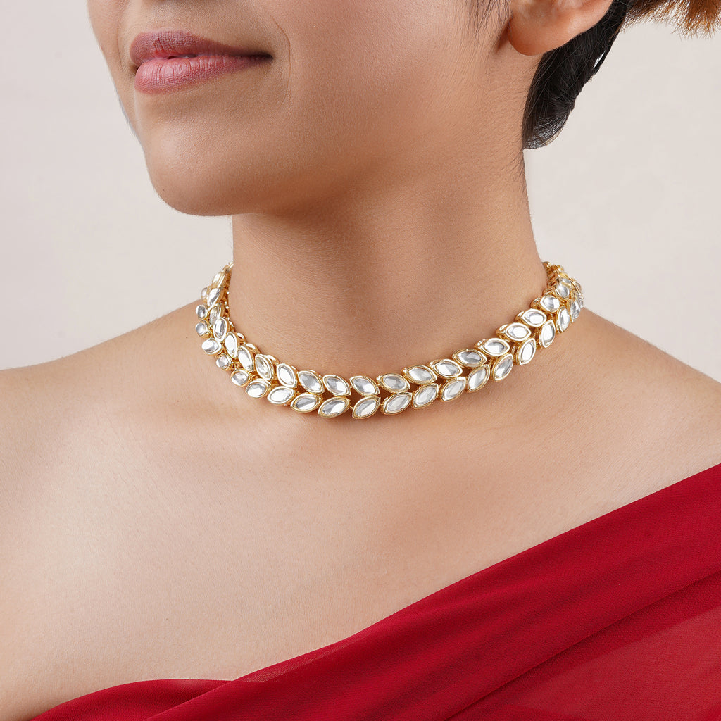 Teejh Anuka Pearl and Polki Necklace