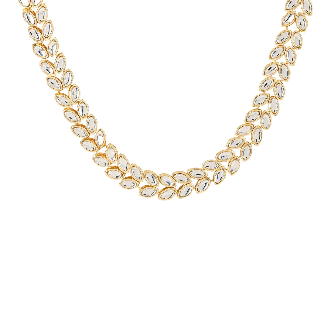 Teejh Zareen Gold and kundan Princess Necklace