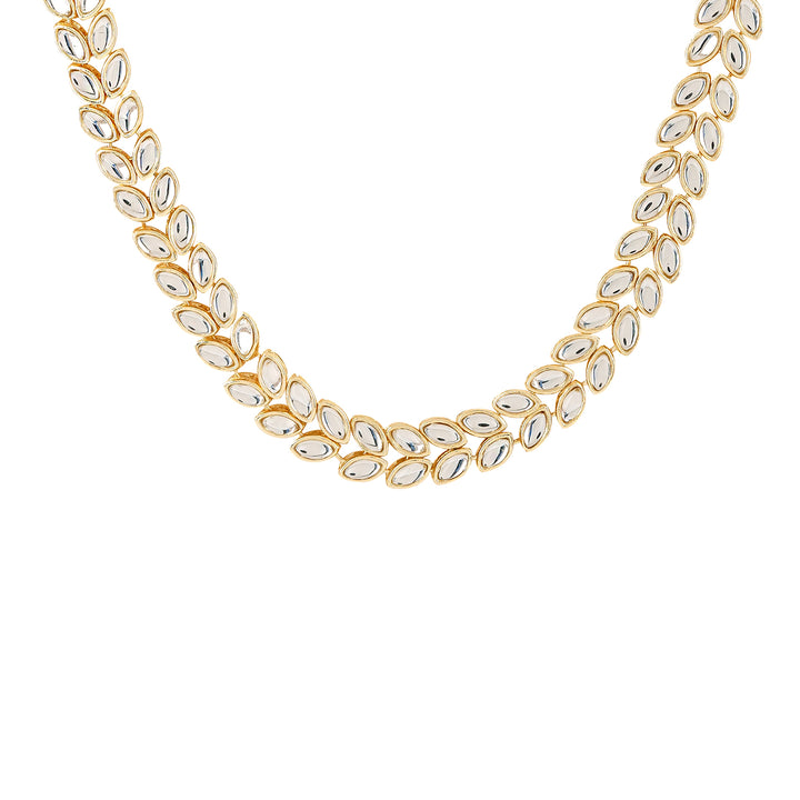 Teejh Zareen Gold and kundan Princess Necklace
