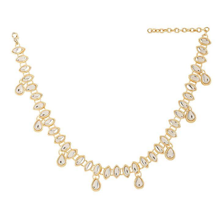 Teejh Keerat Gold and Mirror Choker Necklace