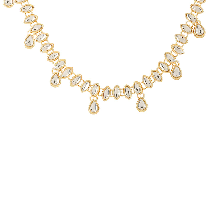 Teejh Keerat Gold and Mirror Choker Necklace