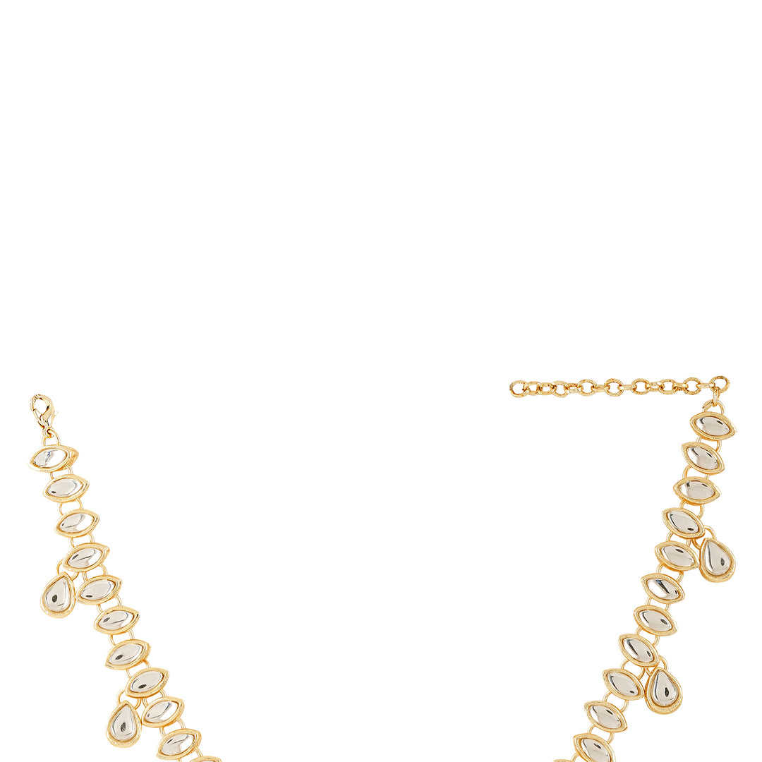 Teejh Keerat Gold and Mirror Choker Necklace