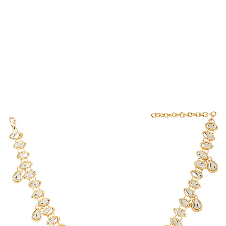 Teejh Keerat Gold and Mirror Choker Necklace