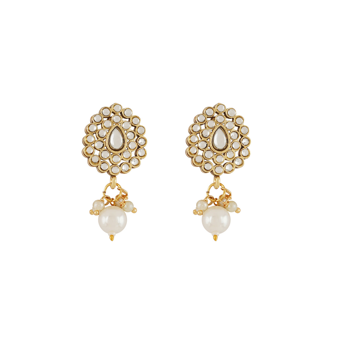 Teejh Gaekwar White Gold Necklace Set