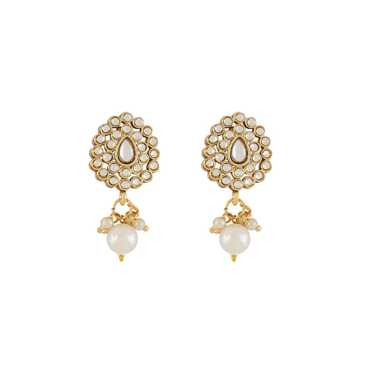 Teejh Gaekwar White Gold Necklace Set