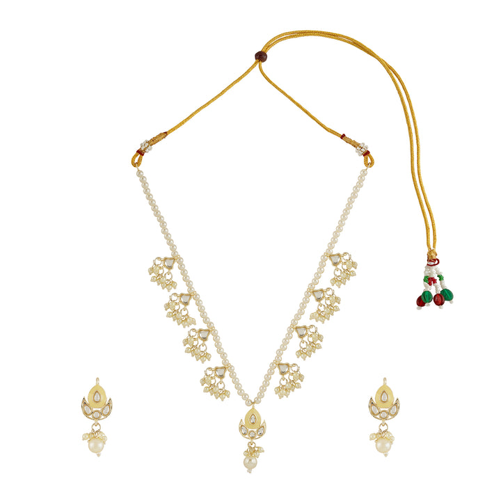 Teejh Ghaznavid White Gold Necklace Set