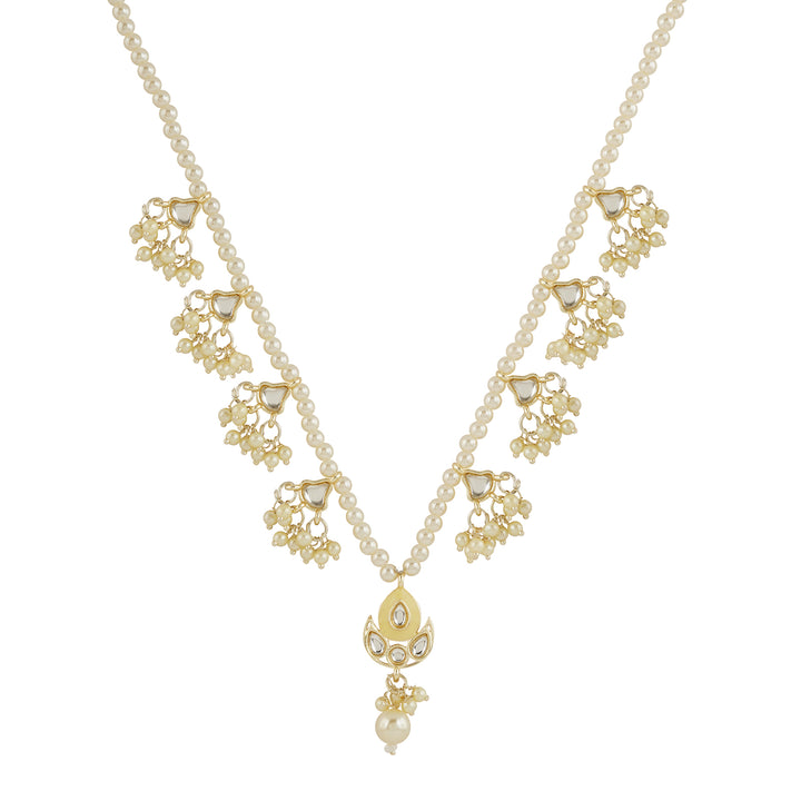 Teejh Ghaznavid White Gold Necklace Set