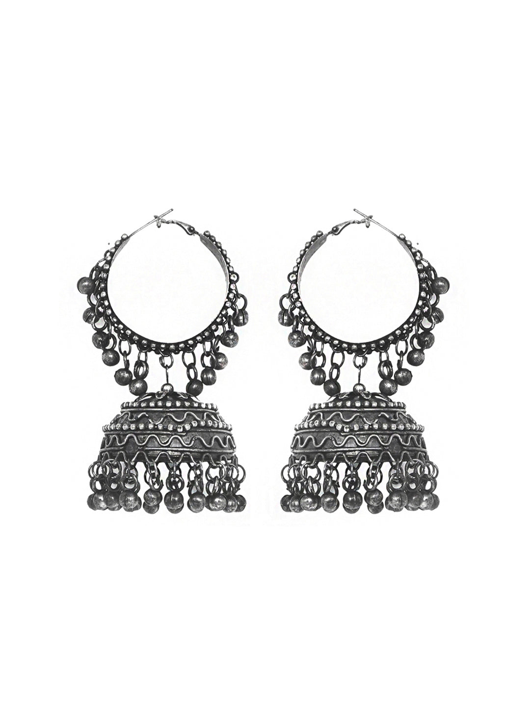 TEEJH JUHI SILVER OXIDISED JEWELRY GIFT SET