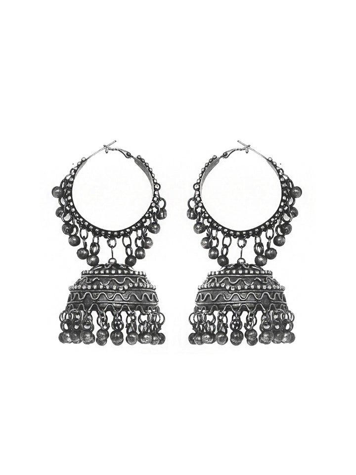 TEEJH JUHI SILVER OXIDISED JEWELRY GIFT SET