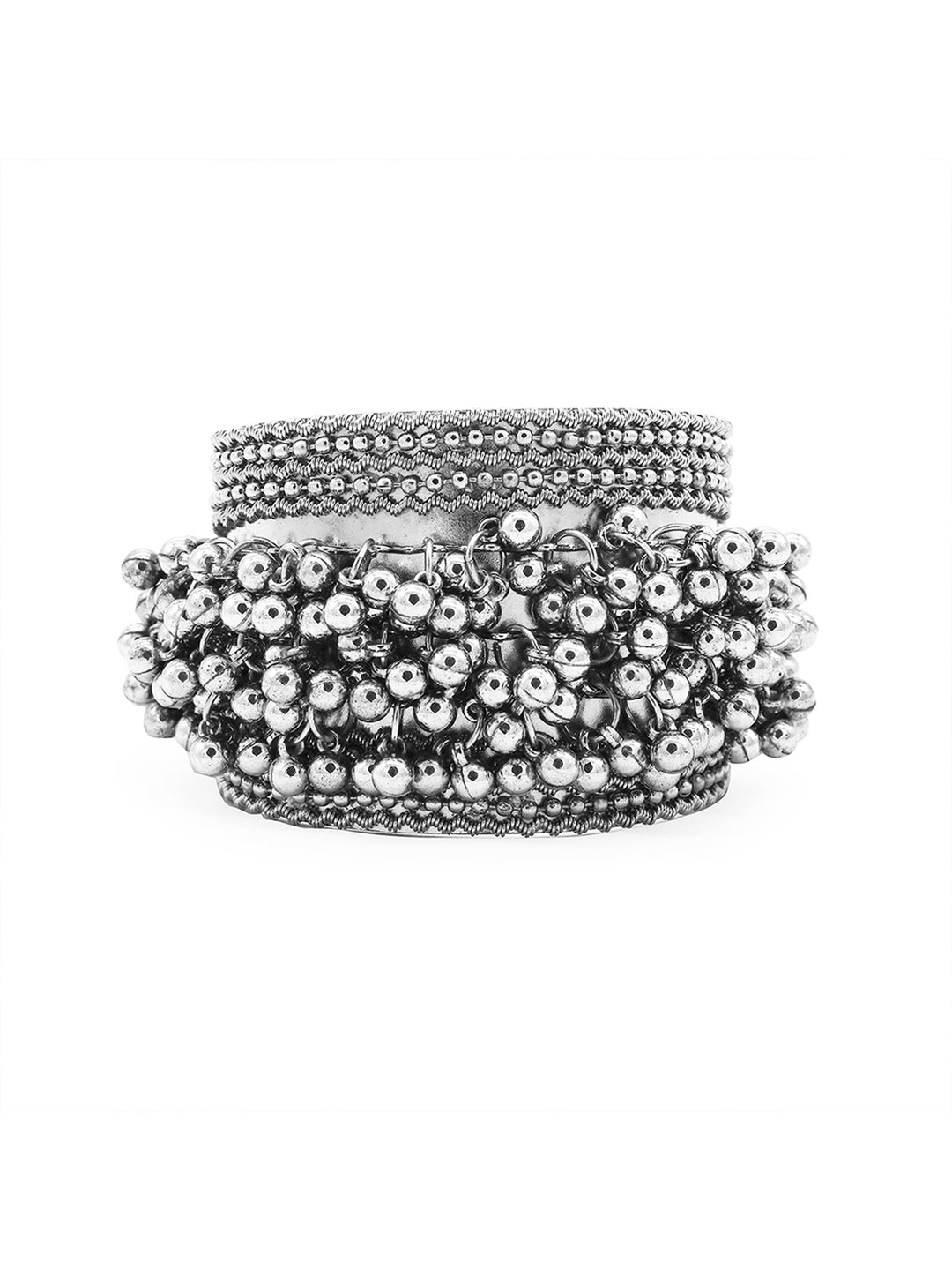 TEEJH JUHI SILVER OXIDISED JEWELRY GIFT SET