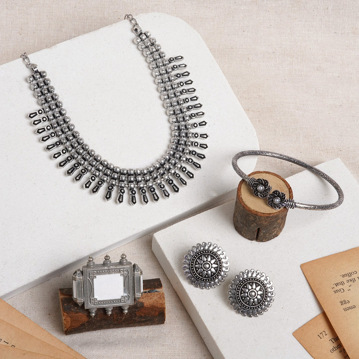Teejh Sarnath Oxidised Silver Jewellery Gift Set