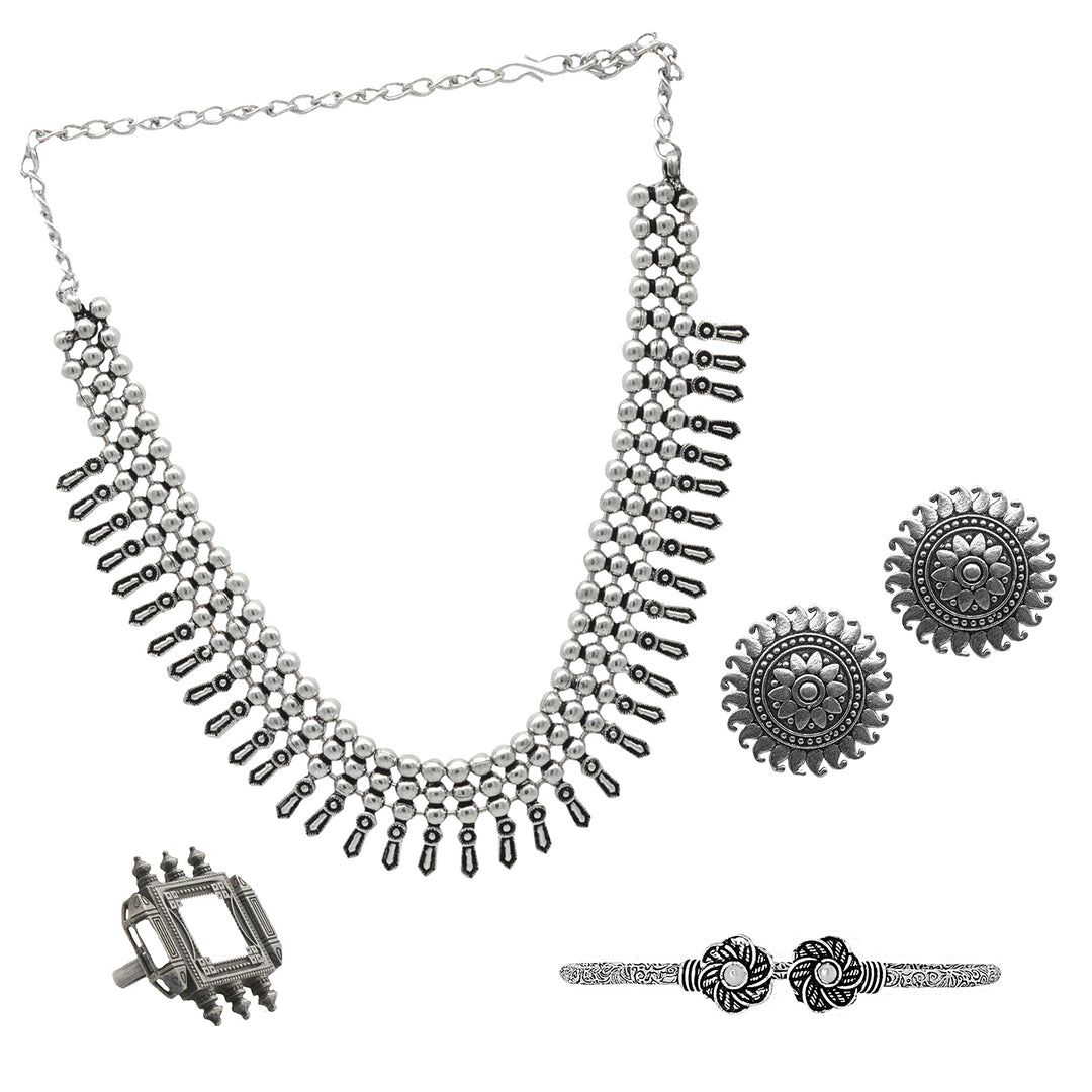 Teejh Sarnath Oxidised Silver Jewellery Gift Set