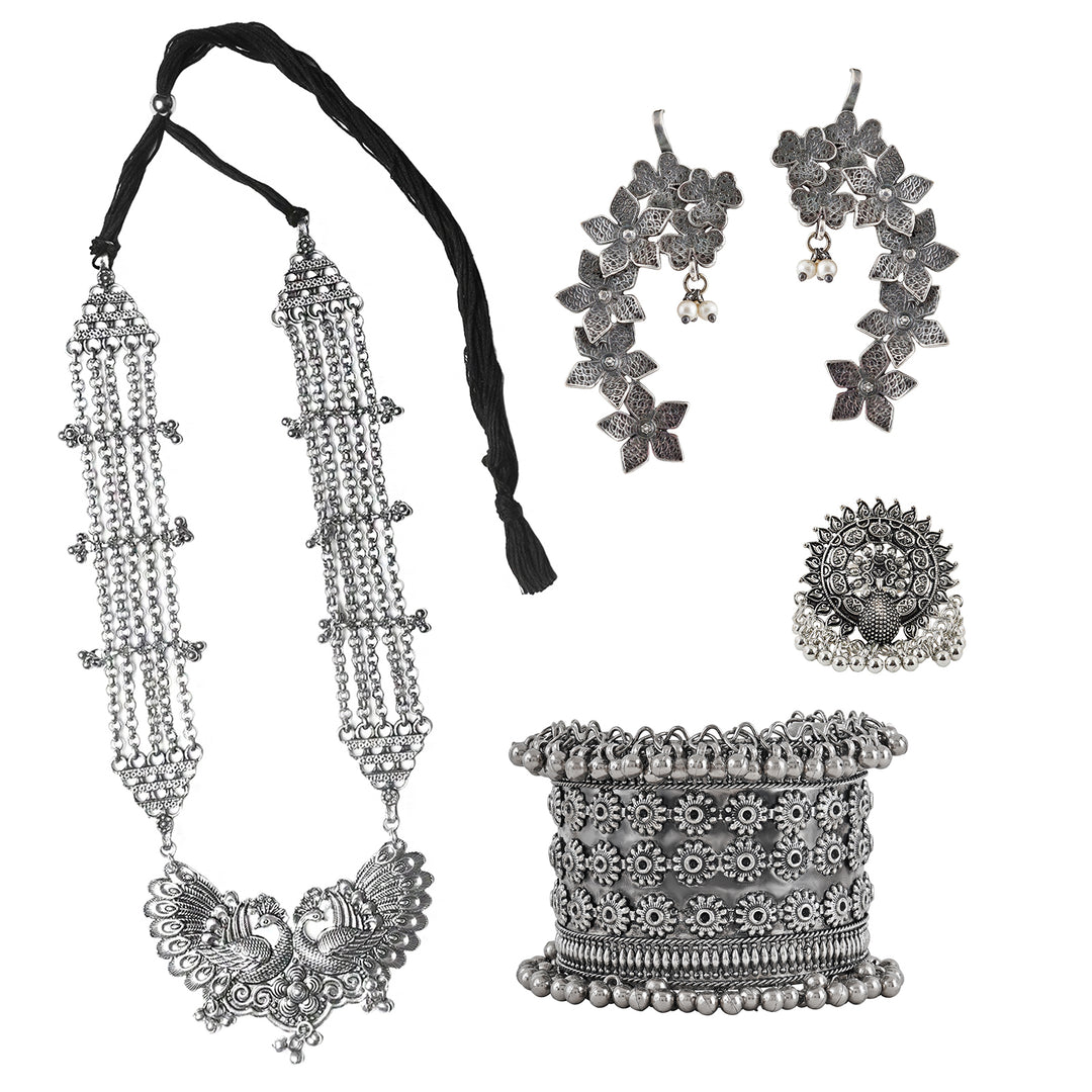 Teejh Sravasti Oxidised Silver Jewellery Gift Set