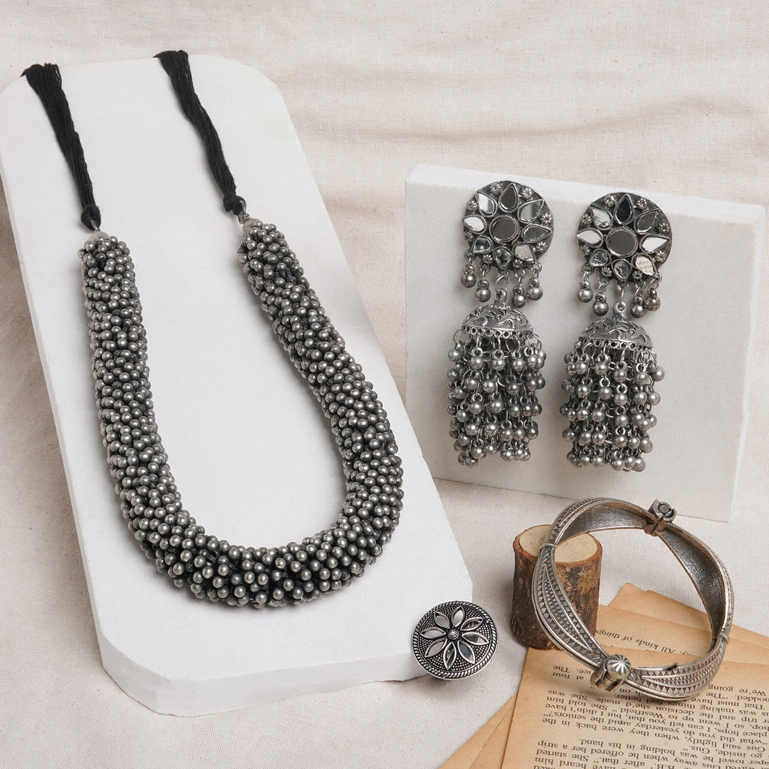 Teejh Rajgir Oxidised Silver Jewellery Gift Set