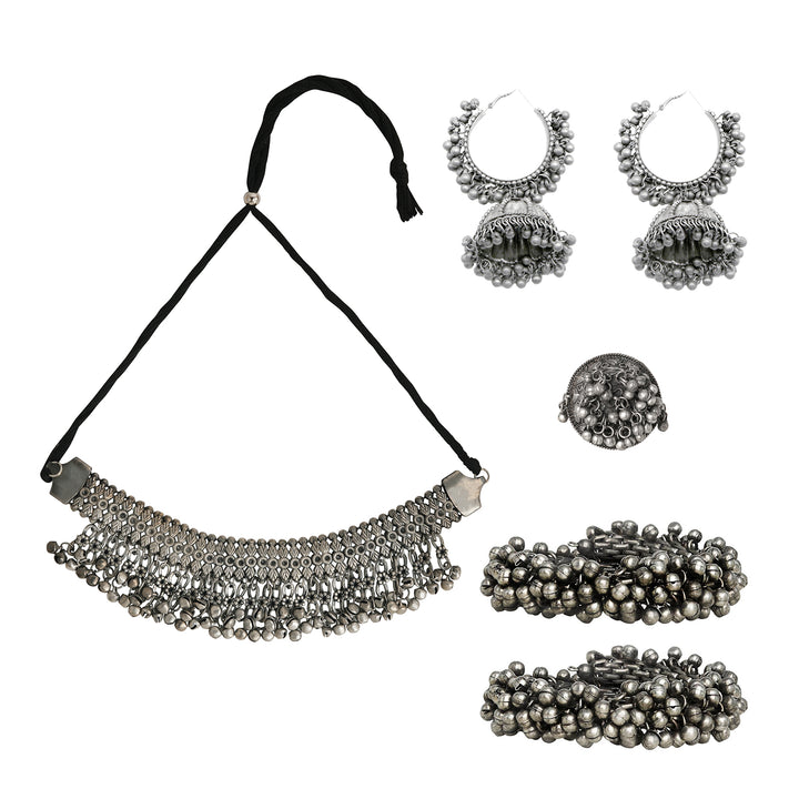 Teejh Kumbakonam Oxidised Silver Jewellery Gift Set