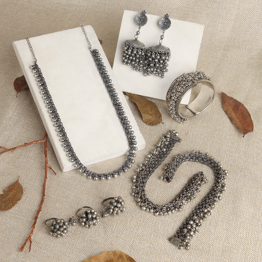 Teejh Srirangam Oxidised Silver Jewellery Gift Set