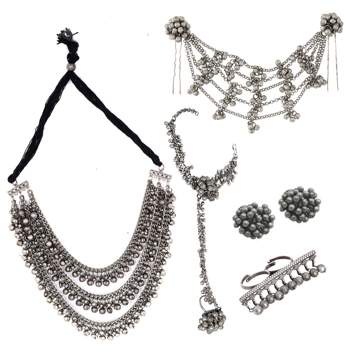Teejh Kakinada Oxidised Silver Jewellery Gift Set