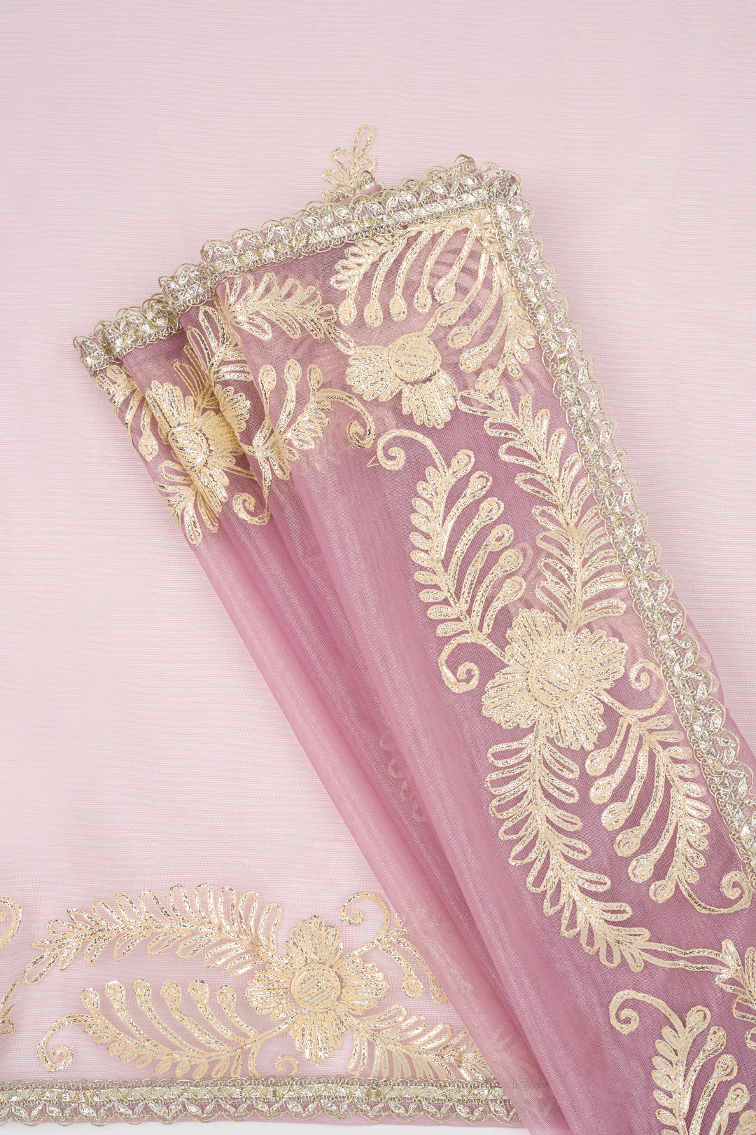 Teejh Raunaq Lilac Net Gota Saree