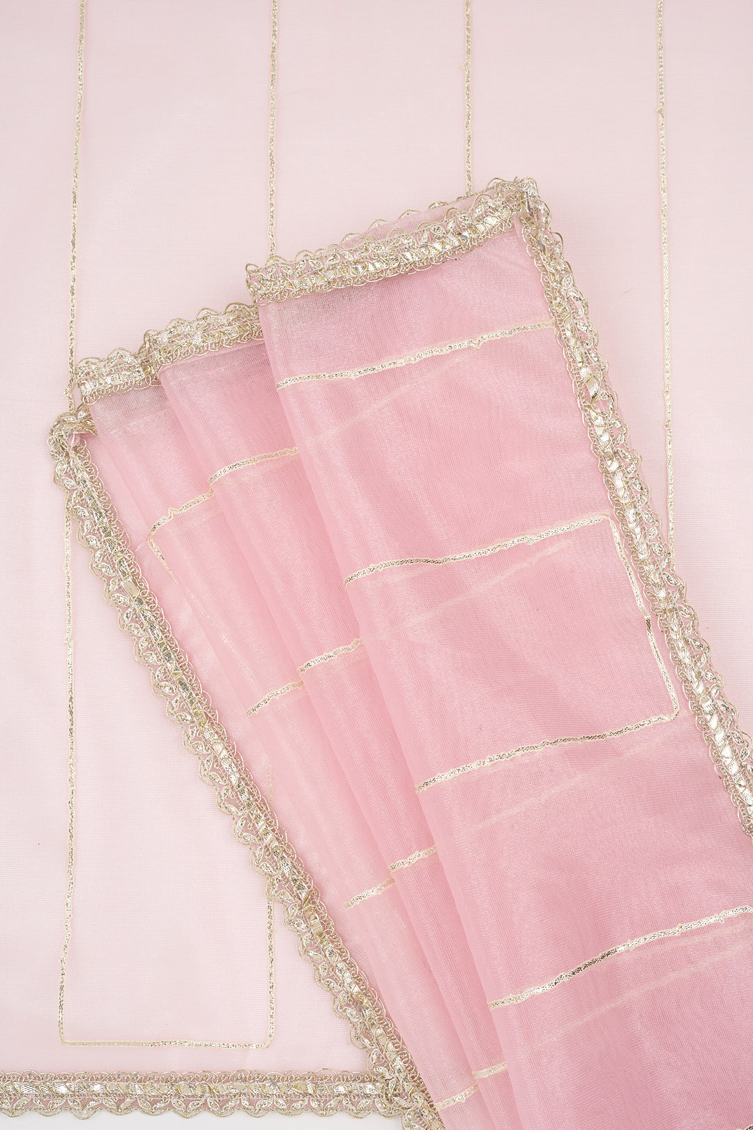 Teejh Ziaya Light Pink Net Gota Saree