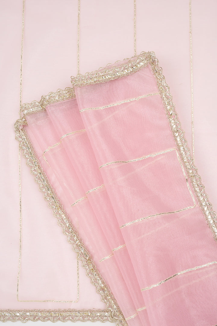 Teejh Ziaya Light Pink Net Gota Saree