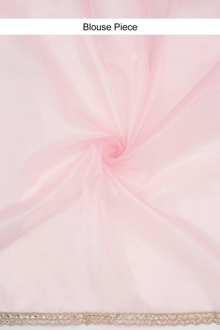 Teejh Ziaya Light Pink Net Gota Saree