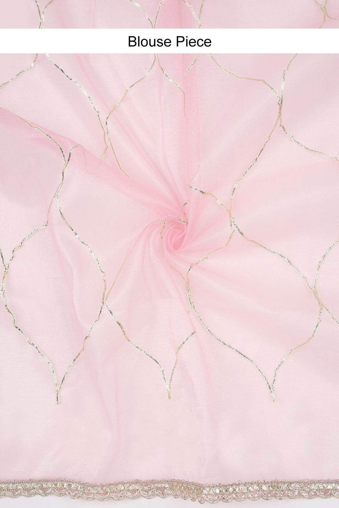 Teejh Baani Pink Net Gota Saree