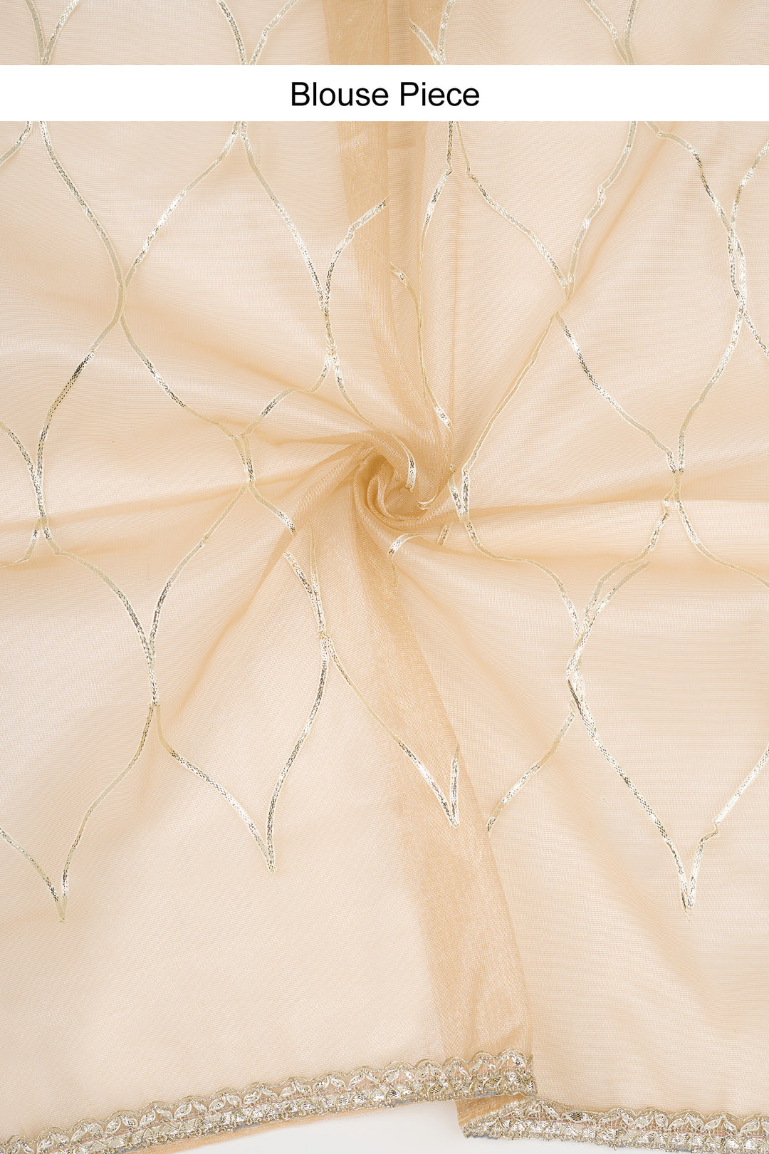 Teejh Meheriye Champagne Net Gota Saree