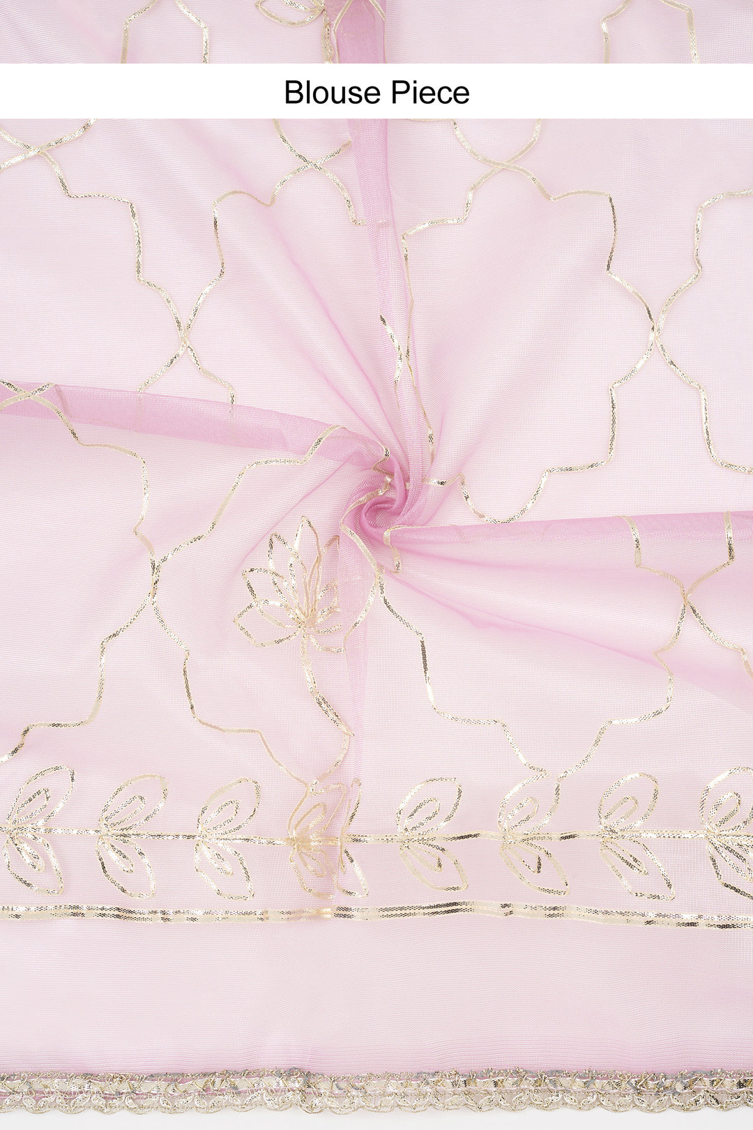 Teejh Silsila Light Pink Net Gota Saree