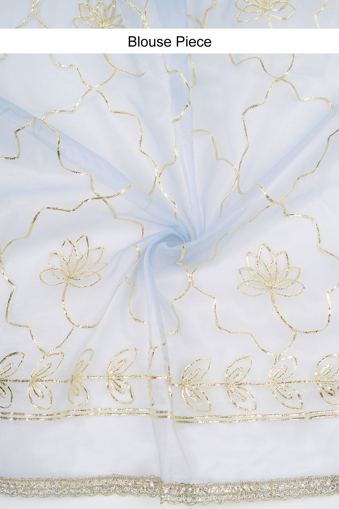 Teejh Silsila powder Blue Net Gota Saree
