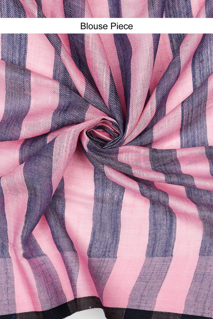 Teejh Serene Split Pink and blue Color Block Saree