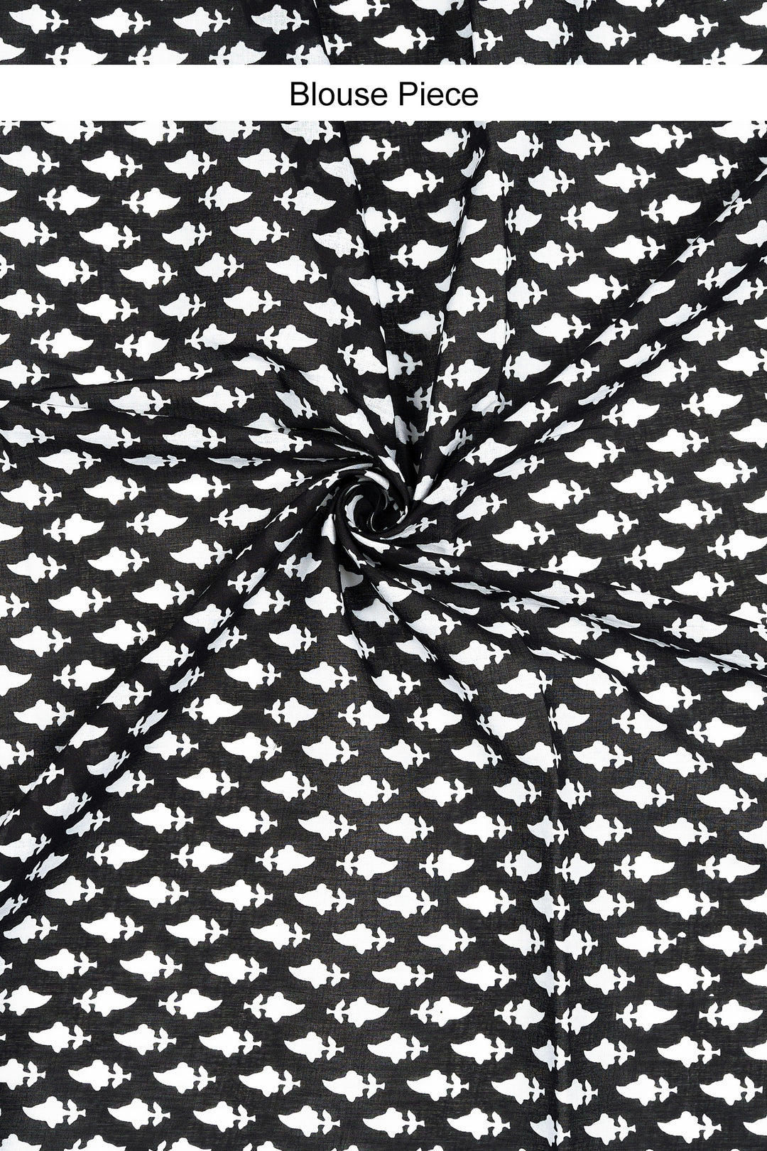 Teejh Sarasmi Black Hand Blockprint Saree