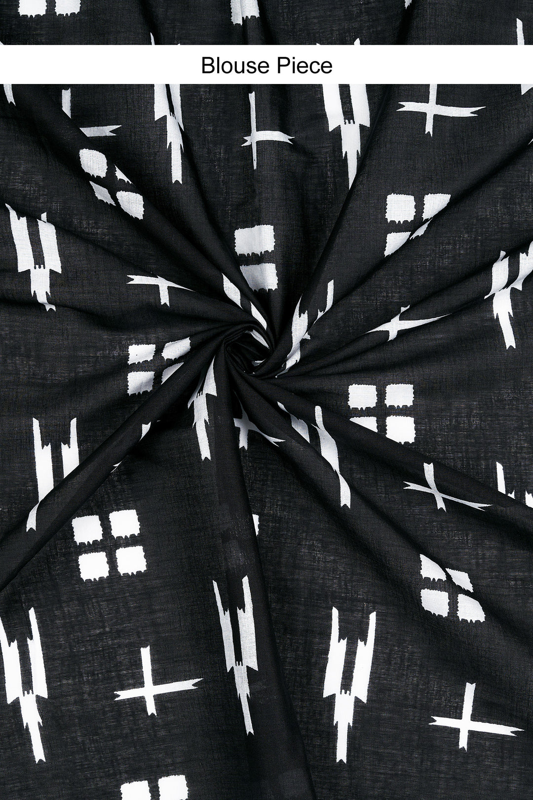 Teejh Ravisha Black Hand Blockprint Saree