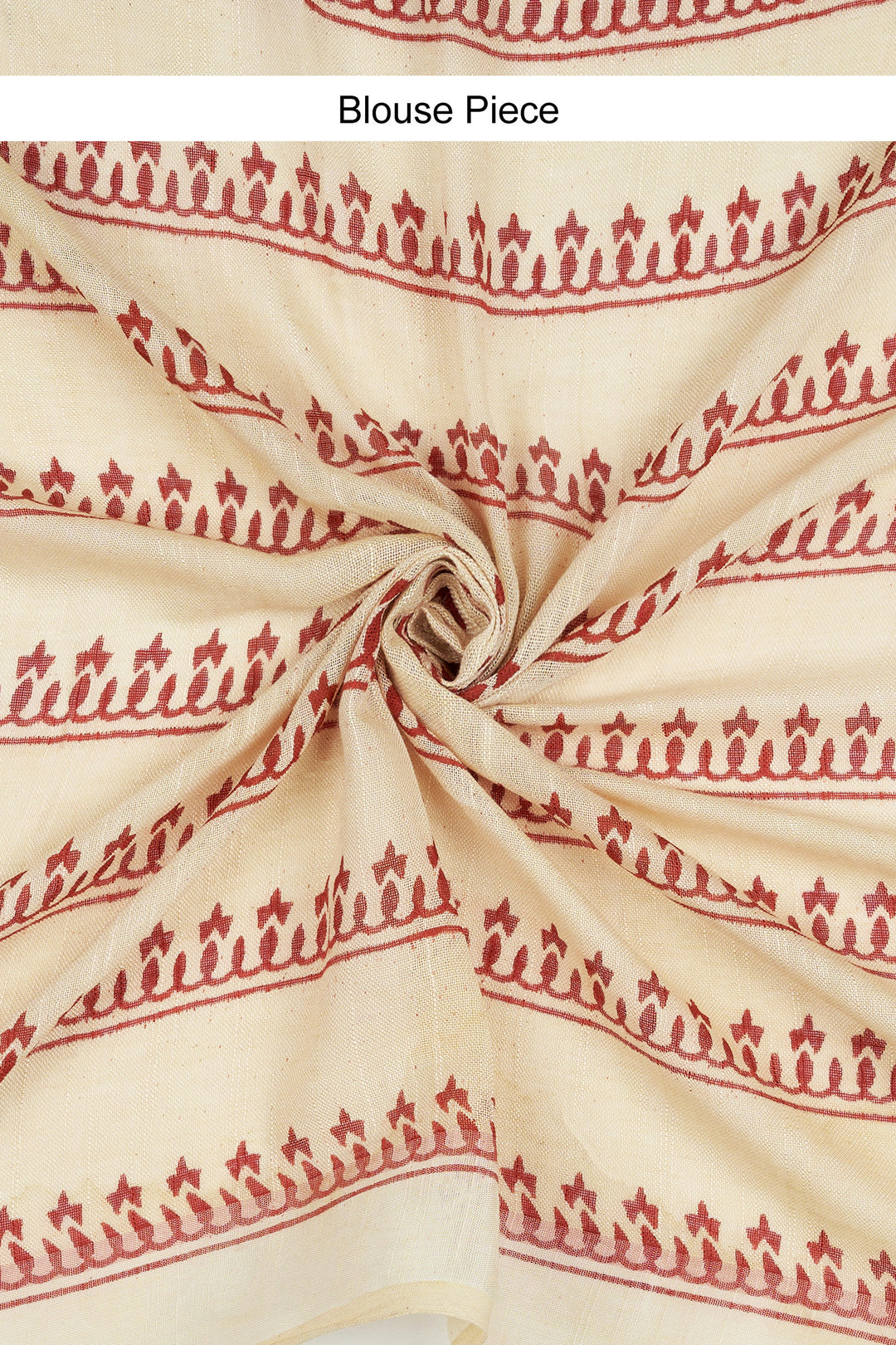 Teejh Ismira Black and Red Hand Blockprint Saree