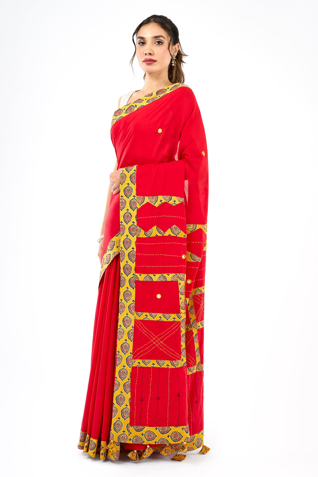 Yavanika Applique &amp; Mirror Work Saree