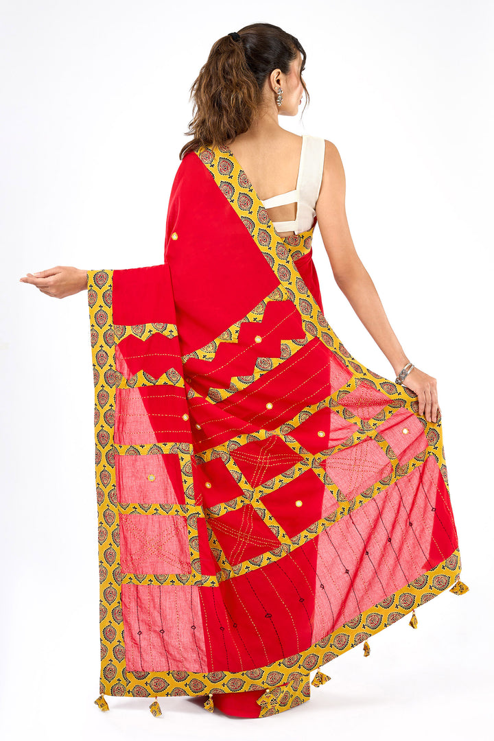 Yavanika Applique &amp; Mirror Work Saree
