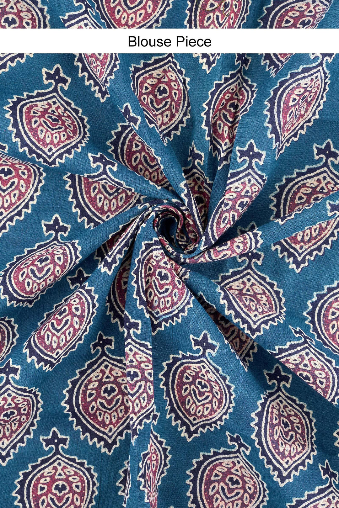 Yajnita Deep Blue Applique &amp; Mirror Work Saree