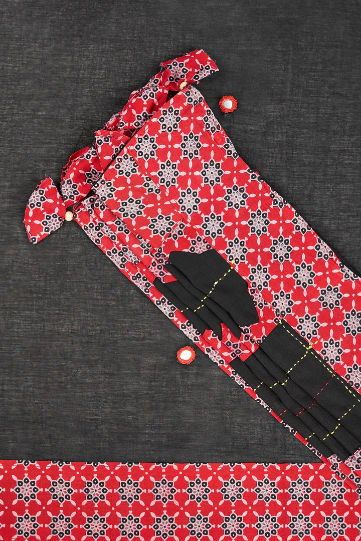 Tavrika Black Applique &amp; Mirror Work Saree