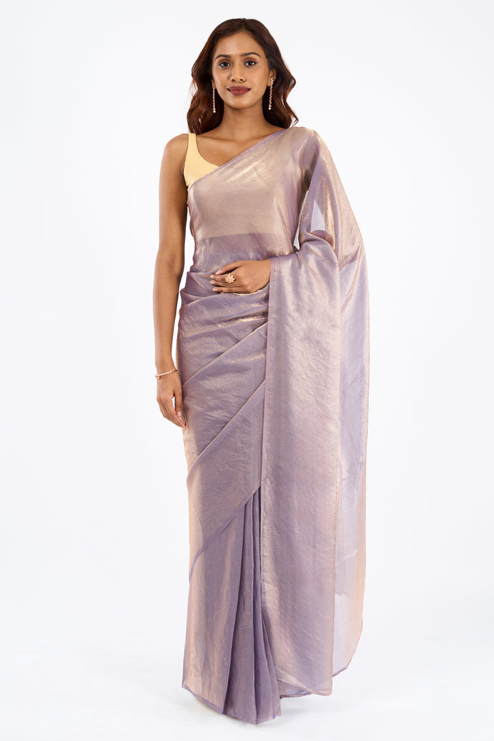 Dharvani Lavender Pre-Draped Saree