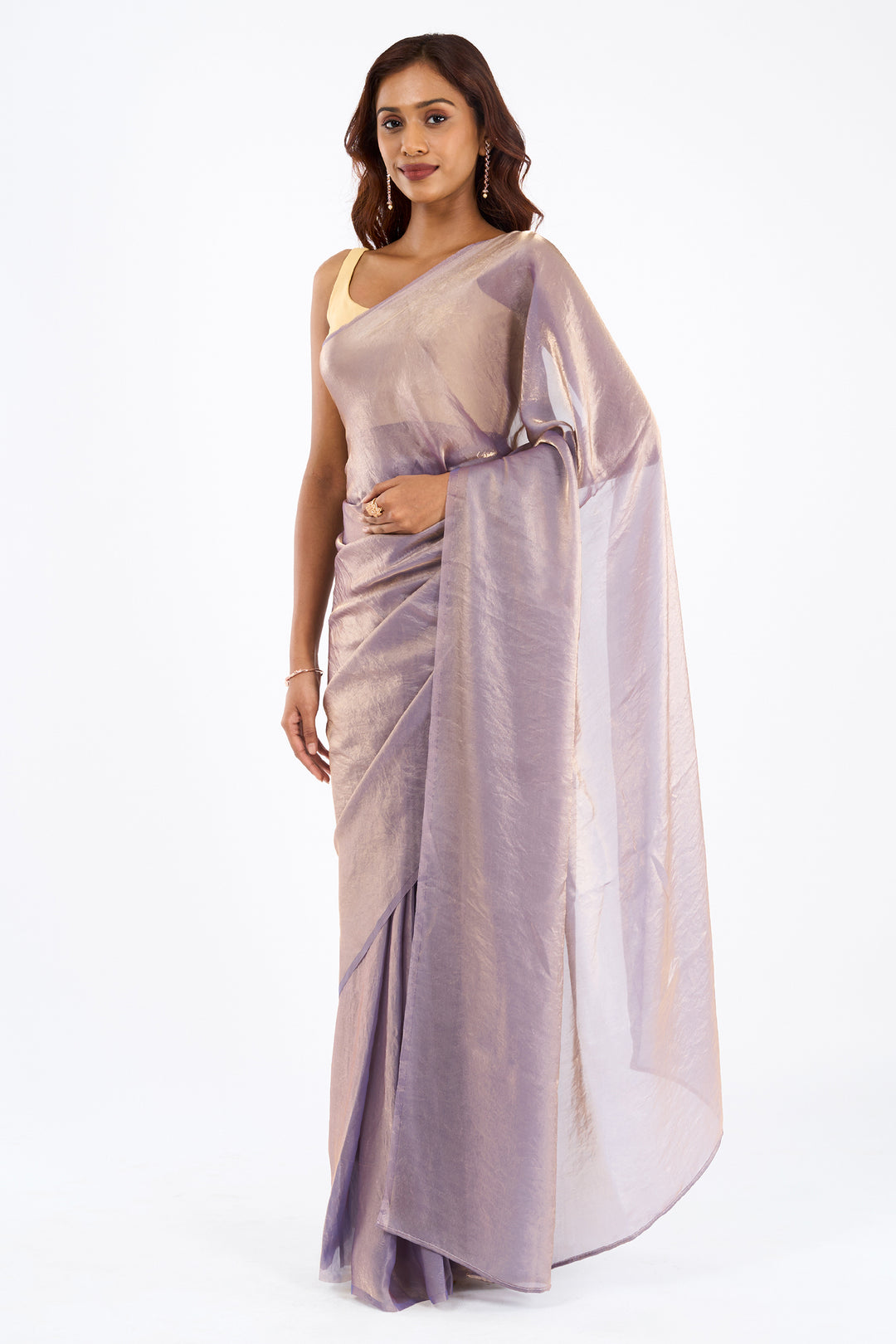 Dharvani Lavender Pre-Draped Saree