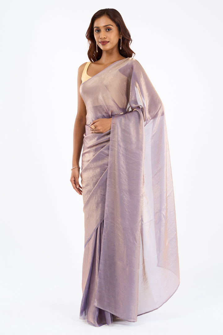 Dharvani Lavender Pre-Draped Saree