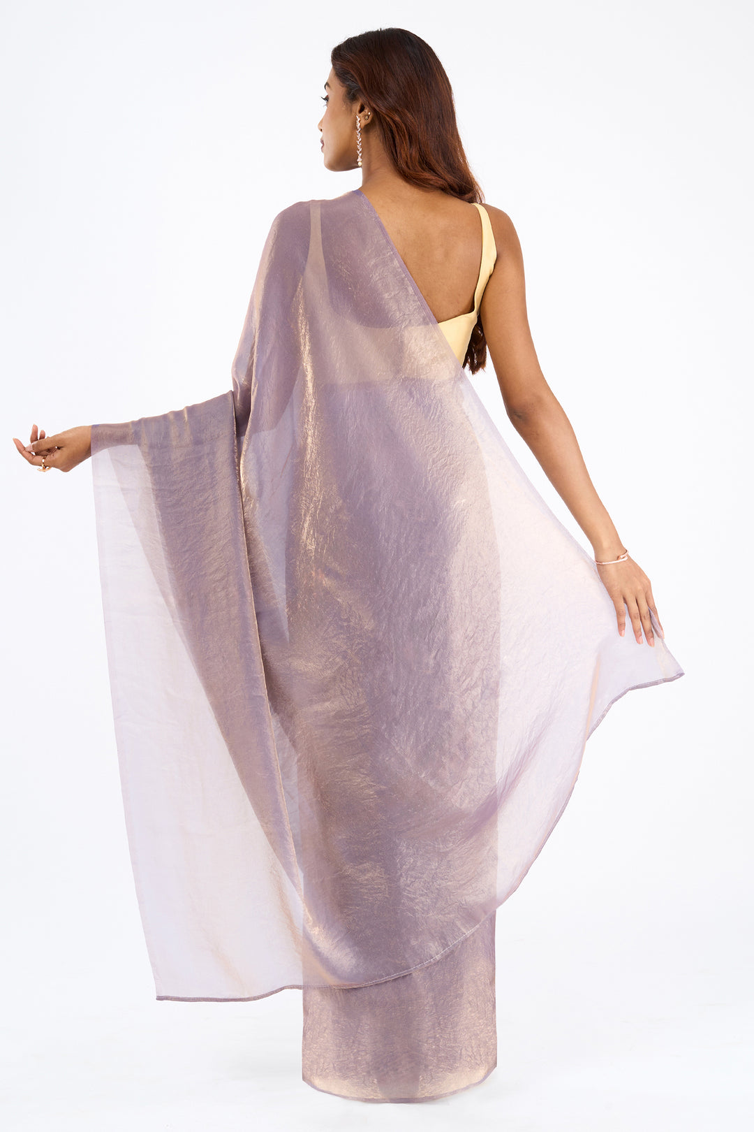 Dharvani Lavender Pre-Draped Saree