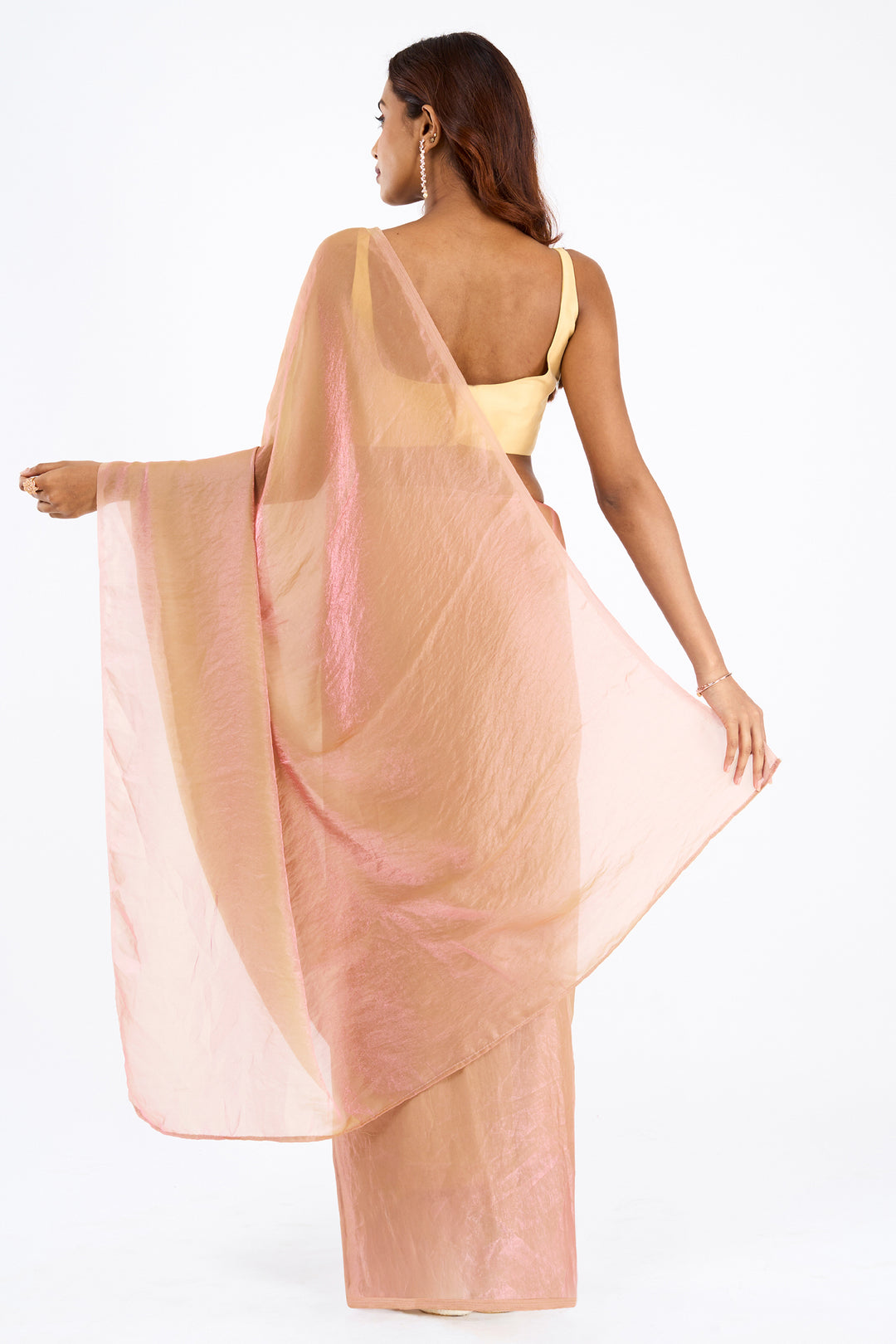 Ravanya Pastel Pink Pre-Draped Saree