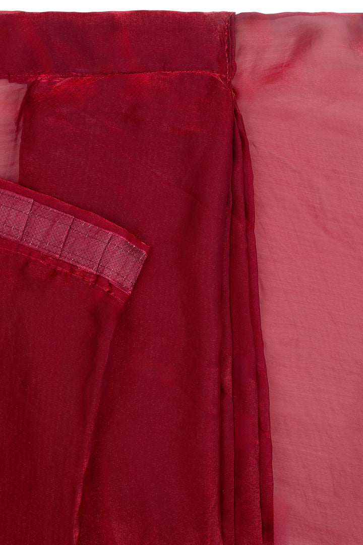Lavitha Maroon Pre-Draped Saree